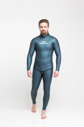 Гидрокостюм Фридайвинг мужской 3мм голый/открытая пора темно-синий