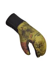 Перчатки Anatomic 3х-палые 7мм лайкра/открытая пора зеленый камуфляж